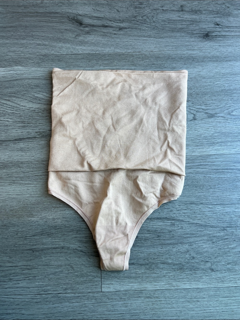 NWOT High-Waist Seamless Shapewear Thong - Nude